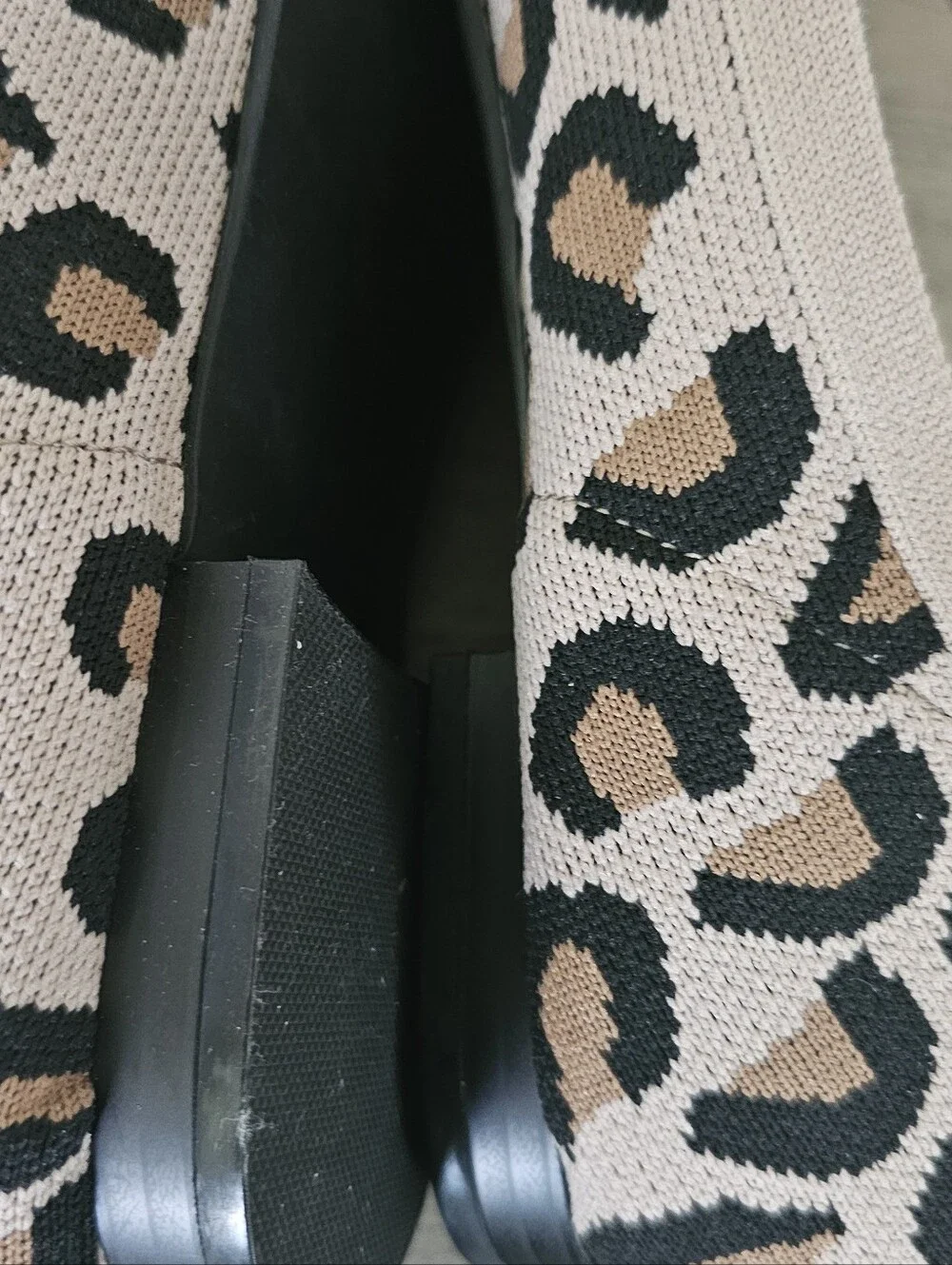 Torrid Leopard Animal Print Stretch Knit Slip-On Wide Loafers Plus 13 WW